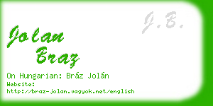 jolan braz business card
