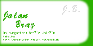 jolan braz business card